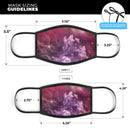 Vivid Pink Cosmic Space V1 - Made in USA Mouth Cover Unisex Anti-Dust Cotton Blend Reusable & Washable Face Mask with Adjustable Sizing for Adult or Child