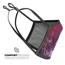 Vivid Pink Cosmic Space V1 - Made in USA Mouth Cover Unisex Anti-Dust Cotton Blend Reusable & Washable Face Mask with Adjustable Sizing for Adult or Child