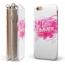 Vivid Pink Hello Summer iPhone 6/6s or 6/6s Plus 2-Piece Hybrid INK-Fuzed Case