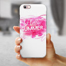 Vivid Pink Hello Summer iPhone 6/6s or 6/6s Plus 2-Piece Hybrid INK-Fuzed Case