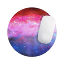 Vivid Pink and Blue Space// WaterProof Rubber Foam Backed Anti-Slip Mouse Pad for Home Work Office or Gaming Computer Desk