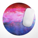 Vivid Pink and Blue Space// WaterProof Rubber Foam Backed Anti-Slip Mouse Pad for Home Work Office or Gaming Computer Desk