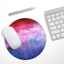 Vivid Pink and Blue Space// WaterProof Rubber Foam Backed Anti-Slip Mouse Pad for Home Work Office or Gaming Computer Desk