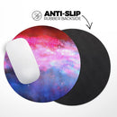 Vivid Pink and Blue Space// WaterProof Rubber Foam Backed Anti-Slip Mouse Pad for Home Work Office or Gaming Computer Desk