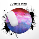 Vivid Pink and Blue Space// WaterProof Rubber Foam Backed Anti-Slip Mouse Pad for Home Work Office or Gaming Computer Desk