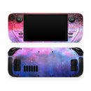 Vivid Pink and Blue Space // Full Body Skin Decal Wrap Kit for the Steam Deck handheld gaming computer