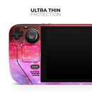 Vivid Pink and Blue Space // Full Body Skin Decal Wrap Kit for the Steam Deck handheld gaming computer