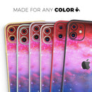 Vivid Pink and Blue Space - Protective Skin Wrap & Decal – Compatible with iPhone SE to iPhone 17 Pro Max (All Models)