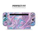 Vivid Pink and Teal Oil Mix // Skin Decal Wrap Kit for Nintendo Switch Console & Dock, Joy-Cons, Pro Controller, Lite, 3DS XL, 2DS XL, DSi, or Wii - Vinyl Skin Wrap for Nintendo Switch 2, OLED, Lite, Pro Controller, Wii & Classic Handhelds