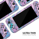 Vivid Pink and Teal Oil Mix // Skin Decal Wrap Kit for Nintendo Switch Console & Dock, Joy-Cons, Pro Controller, Lite, 3DS XL, 2DS XL, DSi, or Wii - Vinyl Skin Wrap for Nintendo Switch 2, OLED, Lite, Pro Controller, Wii & Classic Handhelds