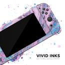 Vivid Pink and Teal Oil Mix // Skin Decal Wrap Kit for Nintendo Switch Console & Dock, Joy-Cons, Pro Controller, Lite, 3DS XL, 2DS XL, DSi, or Wii - Vinyl Skin Wrap for Nintendo Switch 2, OLED, Lite, Pro Controller, Wii & Classic Handhelds