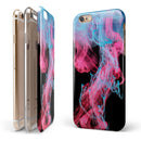 Vivid Pink and Teal liquid Cloud iPhone 6/6s or 6/6s Plus 2-Piece Hybrid INK-Fuzed Case