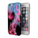 Vivid Pink and Teal liquid Cloud iPhone 6/6s or 6/6s Plus 2-Piece Hybrid INK-Fuzed Case