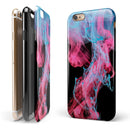 Vivid Pink and Teal liquid Cloud iPhone 6/6s or 6/6s Plus 2-Piece Hybrid INK-Fuzed Case