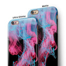Vivid Pink and Teal liquid Cloud iPhone 6/6s or 6/6s Plus 2-Piece Hybrid INK-Fuzed Case