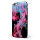 Vivid Pink and Teal liquid Cloud iPhone 6/6s or 6/6s Plus 2-Piece Hybrid INK-Fuzed Case