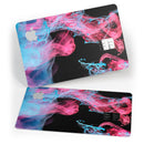 Vivid Pink and Teal liquid Cloud - Premium Protective Decal Skin-Kit for the Apple Credit Card