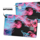 Vivid Pink and Teal liquid Cloud - Premium Protective Decal Skin-Kit for the Apple Credit Card