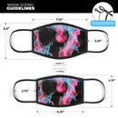Vivid Pink and Teal liquid Cloud - Made in USA Mouth Cover Unisex Anti-Dust Cotton Blend Reusable & Washable Face Mask with Adjustable Sizing for Adult or Child