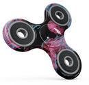 Vivid Pink and Teal liquid Cloud Full-Body Fidget Spinner Skin-Kit