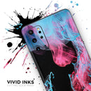Vivid Pink and Teal liquid Cloud - Skin-Kit for the Samsung Galaxy S-Series S20, S20 Plus, S20 Ultra , S10 & others (All Galaxy Devices Available)