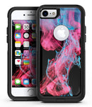 Vivid Pink and Teal liquid Cloud - iPhone 7 or 7 Plus Commuter Case Skin Kit