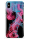 Vivid Pink and Teal liquid Cloud - iPhone X Clipit Case