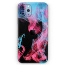 Vivid Pink and Teal liquid Cloud // Skin-Kit compatible with the Apple iPhone 14, 13, 12, 12 Pro Max, 12 Mini, 11 Pro, SE, X/XS + (All iPhones Available)