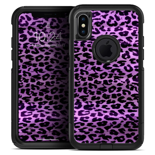 Vivid Purple Leopard Print - Skin Kit for the iPhone OtterBox Cases