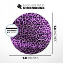 Vivid Purple Leopard Print// WaterProof Rubber Foam Backed Anti-Slip Mouse Pad for Home Work Office or Gaming Computer Desk