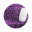 Vivid Purple Leopard Print// WaterProof Rubber Foam Backed Anti-Slip Mouse Pad for Home Work Office or Gaming Computer Desk
