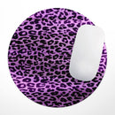 Vivid Purple Leopard Print// WaterProof Rubber Foam Backed Anti-Slip Mouse Pad for Home Work Office or Gaming Computer Desk