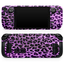 Vivid Purple Leopard Print // Full Body Skin Decal Wrap Kit for the Steam Deck handheld gaming computer