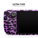 Vivid Purple Leopard Print // Full Body Skin Decal Wrap Kit for the Steam Deck handheld gaming computer