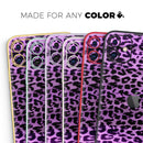 Vivid Purple Leopard Print - Protective Skin Wrap & Decal – Compatible with iPhone SE to iPhone 17 Pro Max (All Models)