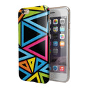 Vivid Retro Overlap iPhone 6/6s or 6/6s Plus 2-Piece Hybrid INK-Fuzed Case