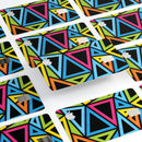 Vivid Retro Overlap - Premium Protective Decal Skin-Kit for the Apple Credit Card