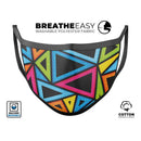 Vivid Retro Overlap - Made in USA Mouth Cover Unisex Anti-Dust Cotton Blend Reusable & Washable Face Mask with Adjustable Sizing for Adult or Child