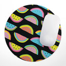 Vivid Retro Watermelon Slices// WaterProof Rubber Foam Backed Anti-Slip Mouse Pad for Home Work Office or Gaming Computer Desk