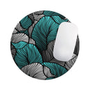Vivid Teal Floral Waves// WaterProof Rubber Foam Backed Anti-Slip Mouse Pad for Home Work Office or Gaming Computer Desk