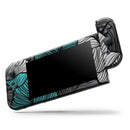 Vivid Teal Floral Waves // Skin Decal Wrap Kit for Nintendo Switch Console & Dock, Joy-Cons, Pro Controller, Lite, 3DS XL, 2DS XL, DSi, or Wii - Vinyl Skin Wrap for Nintendo Switch 2, OLED, Lite, Pro Controller, Wii & Classic Handhelds