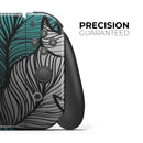Vivid Teal Floral Waves // Skin Decal Wrap Kit for Nintendo Switch Console & Dock, Joy-Cons, Pro Controller, Lite, 3DS XL, 2DS XL, DSi, or Wii - Vinyl Skin Wrap for Nintendo Switch 2, OLED, Lite, Pro Controller, Wii & Classic Handhelds