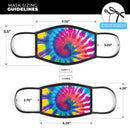 Vivid Tie Dye V7 - Made in USA Mouth Cover Unisex Anti-Dust Cotton Blend Reusable & Washable Face Mask with Adjustable Sizing for Adult or Child