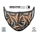 Vivid Tiger Animal Print V10 - Made in USA Mouth Cover Unisex Anti-Dust Cotton Blend Reusable & Washable Face Mask with Adjustable Sizing for Adult or Child
