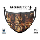 Vivid Tiger Animal Print V1 - Made in USA Mouth Cover Unisex Anti-Dust Cotton Blend Reusable & Washable Face Mask with Adjustable Sizing for Adult or Child