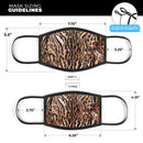 Vivid Tiger Animal Print V9 - Made in USA Mouth Cover Unisex Anti-Dust Cotton Blend Reusable & Washable Face Mask with Adjustable Sizing for Adult or Child