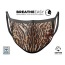 Vivid Tiger Animal Print V9 - Made in USA Mouth Cover Unisex Anti-Dust Cotton Blend Reusable & Washable Face Mask with Adjustable Sizing for Adult or Child