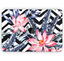 Vivid Tropical Chevron Floral v1 - Skin Decal Wrap Kit Compatible with the Apple MacBook Pro, Pro with Touch Bar or Air (11", 12", 13", 15" & 16" - All Versions Available)