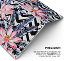 Vivid Tropical Chevron Floral v1 - Skin Decal Wrap Kit Compatible with the Apple MacBook Pro, Pro with Touch Bar or Air (11", 12", 13", 15" & 16" - All Versions Available)