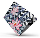 Vivid Tropical Chevron Floral v1 - Skin Decal Wrap Kit Compatible with the Apple MacBook Pro, Pro with Touch Bar or Air (11", 12", 13", 15" & 16" - All Versions Available)